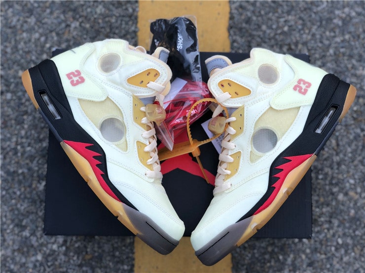 Air Jordan 5 Retro x OFF-White 'Sail'