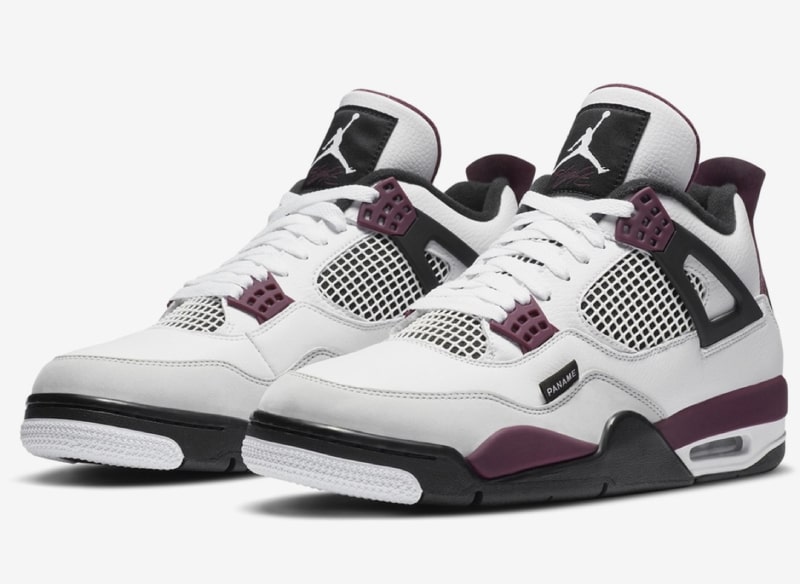 PSG x Jordan 4 White/Bordeaux