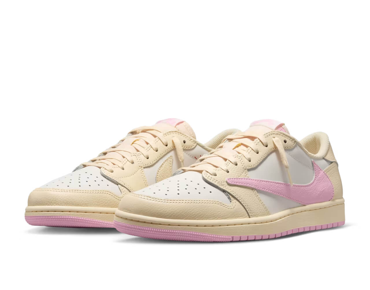 Air Jordan 1 Low x Travis Scott Muslin and Shy Pink