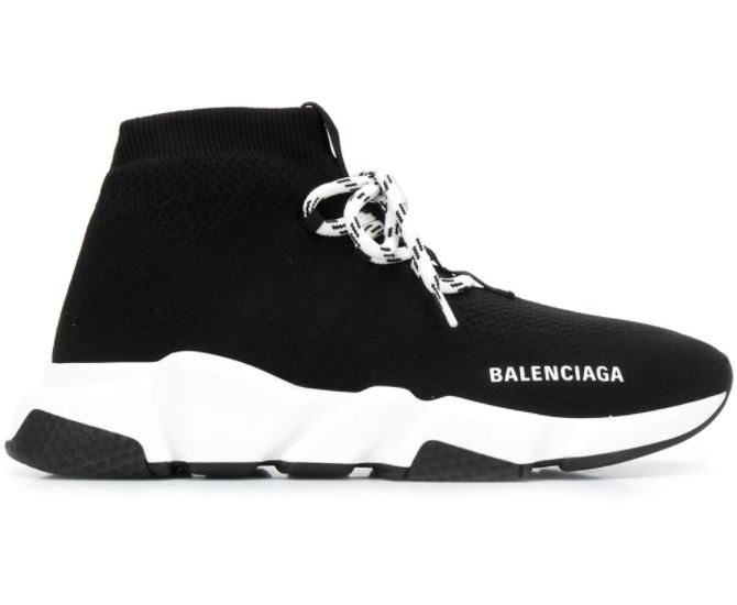 Balenciaga Speed Lace Up 'Black White'